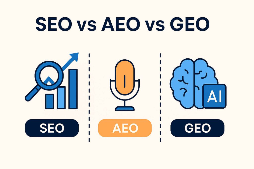 SEO vs AEO vs GEO